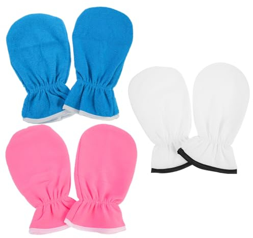 HEALEEP 3 Paare Paraffin Wachs Handschuhe Spa Handpflege Handschuh Wiederverwendbar Waschbar Wärmend Feuchtigkeitsspendend Für Trockene Hände und Handmaske Zuhause