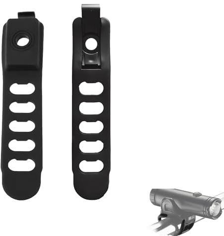 GRQxxuejie 2 Stück Länge12.5 cm x Breite2.5 cm Fahrradlicht Ersatz-Halterung mit Gummi,Ersatz-Halterung Kompatibel mit Lezyne
