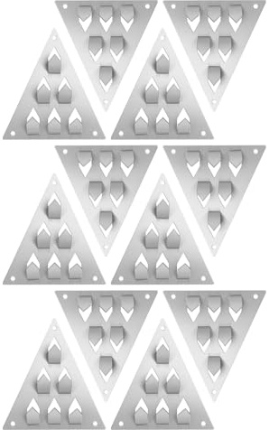 PAMINGONO 12pcs Acoustic Panel Fastener Clips with Push-on Triangular Mounting Base, 5 Soundproof Ceiling and Wall Mounting Hardware for Studio Soundproofing