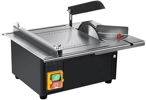 Mini sierra circular de mesa, 1200 W, portátil pequeña sierra eléctrica | escritorio, profundidad de corte de 40 mm, mini sierra de mesa, máquina de corte de precisión portátil, mini sierra circular