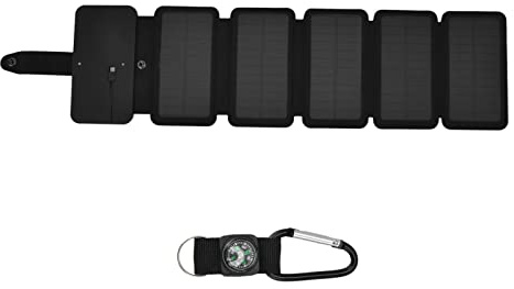 Riuulity Chargeur Universel Portatif Pliable de Banque D'énergie Solaire pour L'alimentation D'énergie Mobile de 3 Preuves Noir pour la Préparation d'urgence (50% de réduction)