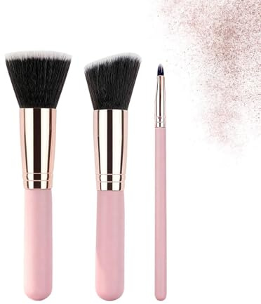 Cosmetic Brushes | 3-Piece Soft Bristles Face Makeup | Contour Concealer Brush Sets for Women,for Foundation Concealer Contour Bronzer Blush Powder Blending