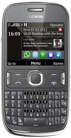 Nokia Asha 302 Mobile Phone on Vodafone / QWERTY/ Pay as you go / Pre-Pay / PAYG – Grey