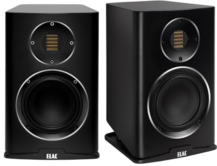 Elac Carina BS243.4 Pair of Shelf Speakers Satin Black