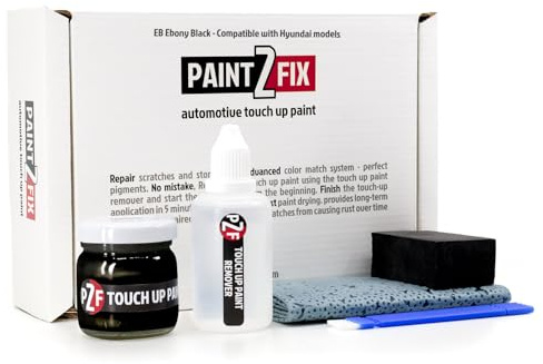 PAINT2FIX EB Ebony Black (Black) Kratzerreparatur- und Ausbesserungslack-Set für Hyundai