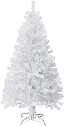 Veylin Künstlicher Weihnachtsbaum, 320 Spitzen, mit Metallständer, Weiß, 1,22 m