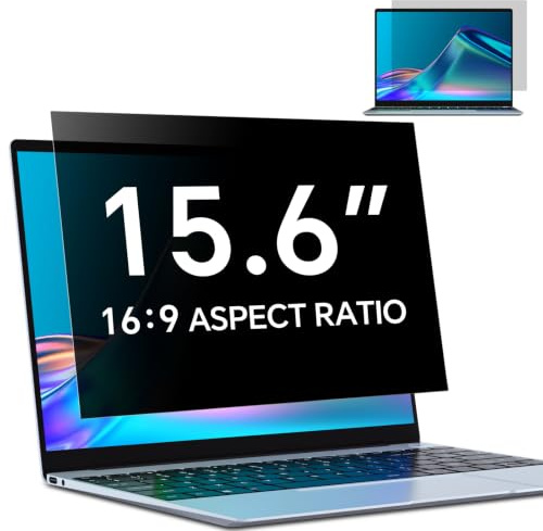 ZOEGAA Blickschutzfolie 15.6 Zoll 16:9 für Monitor(344.7 * 194 MM) | 15.6 zoll Sichtschutzfolie für Laptop,Anti‑Blaulicht & Blendschutz, Doppelseitig, für HP Dell Lenovo Acer ASUS LG ViewSonic