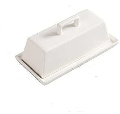EXENXA Beurrier Boîte à Beurre avec Couvercle Alimentaire Vaisselle Outil Fromage Dessert Plateau de Rangement Plaque Conteneur pour Cuisine Beurre Conteneur (Couleur : Noir) (Blanc)