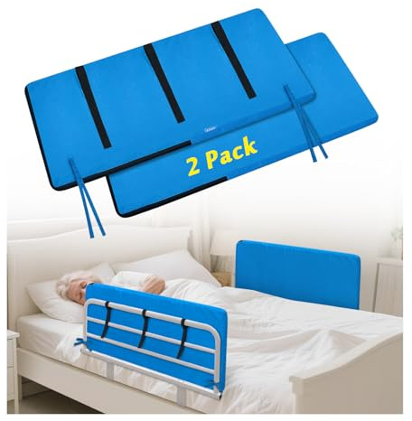 Mybow Bed Rails Pads for Elderly Adults Bumper Bed Assist Railings for Seniors Guard Bars Safety Medical Side Rail Padding Pads Hospital Adjustable Half Rail Covers Cushion