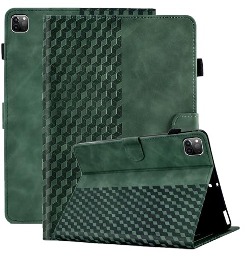 Custodia per iPad Air 5 / iPad Air 4 Generazione 10.9 Pollice 2022/2020 - iPad Pro 4'' Smart Cover Pelle PU Flip Tasca Case con Auto Svegliati/Sonno e Supporto Funzione, Cover Protettiva Verde scuro