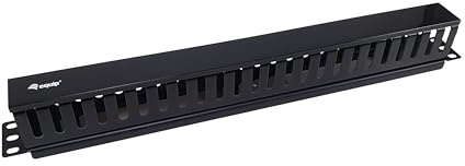Equip 327314 Panel de gestión de Cables para Montaje en Rack de 19 Pulgadas, Negro