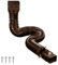 Estensione di scarico per grondaia, marrone, flessibile per tubo di scarico dell'acqua piovana, estensibile da 47 cm a 147,3 cm, confezione da 1