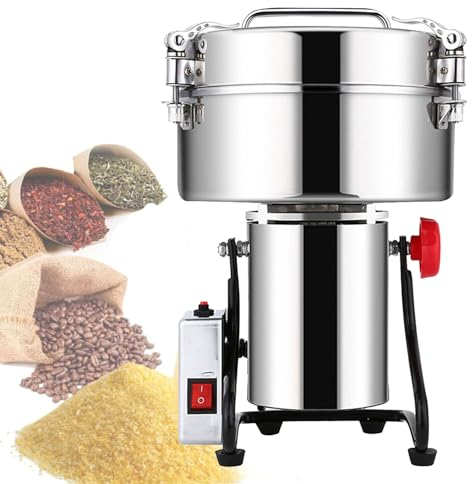 Cashwise Molinillo de Grano eléctrico, Molinillo de Grano, máquina de Polvo, 4500 g, 5000 W, Molinillo de Especias con múltiples Funciones de protección, Molinillo eléctrico de Hierbas para nueces