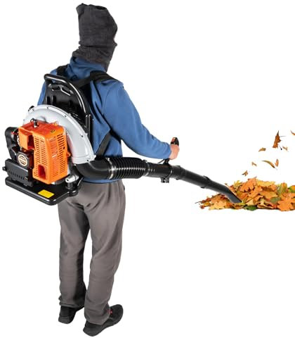 Soffiatore a benzina, 63 CC singilindro, motore raffreddato ad aria a 2 tempi, soffiatore a benzina per l'eliminazione di polvere, foglie e neve, pulizia di terrazze/copertura/giardino