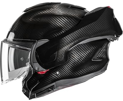HJC, Casco Moto Modulare F100 CARBON Black, XL