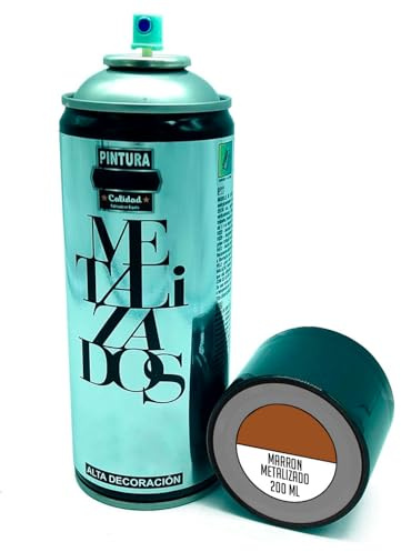 Acan Tradineur - Flacone spray per vernice, prodotto in Spagna, ideale per qualsiasi superficie, legno, metallo, cartone, pietra o ceramica, capacità 200 ml, marrone metallizzato