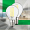 Briloner - EEK A Juego de 2 filamentos LED lámpara E14 gota, luz blanca cálida, 2,5W, 525lm, iluminante LED, bombillas,