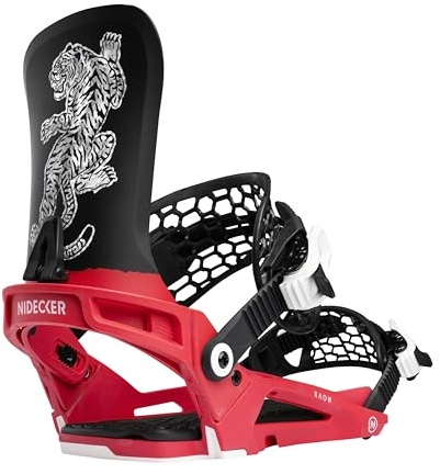 Nidecker Kaon Unisex Snowboard Bindings, Red Tiger, X-Large