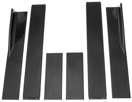 Seitenschweller, universell kompatibel for Audi A3, A4, A5, A6, A7, A7, A8, Q3, Q5, Q7, RS5, RS6, RS7, S3, S4, Verlängerungssplitter, Schürze, Lippensplitter, Winglet(2M Black)