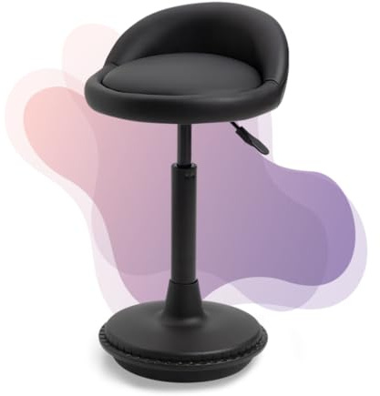 Wobblez ergonomischer Bürostuhl | Settle | Rückenschonender Wackelhocker Höhenverstellbar | 40-60 cm | Zwarte zitting Zwart Frame | Bürohocker ergonomisch | Ergonomischer bürostuhl
