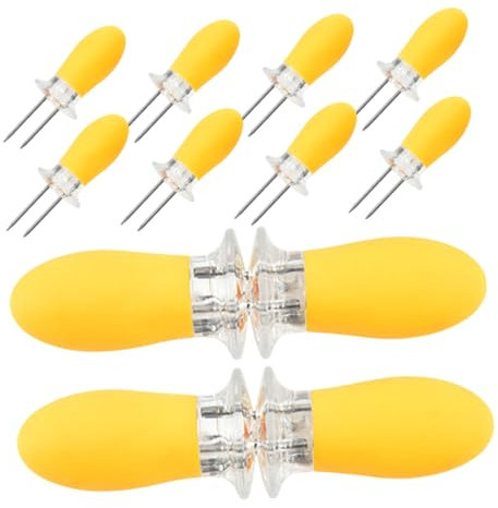 HIAKDOFT 12pezzi Forchette Per Inossidabile Per Bbq Per Grigliate e Picnic Resistente e Facile Trasportare