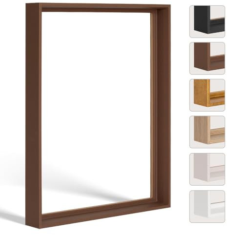 Bildershop-24 Schattenfugenrahmen Frisco XXL Rahmen für Keilrahmen und Leinwände Selbstmontage Maßanfertigung Konfigurator Anpassbar Bilderrahmen nach Maß Leinwandbilder