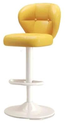 Hög kökssits Hem Lyft Vridbart ryggstöd Stol Barstol Reception Kassörstol Island Skrivbordsstol Lätt Lyxig Hög pall(Yellow)