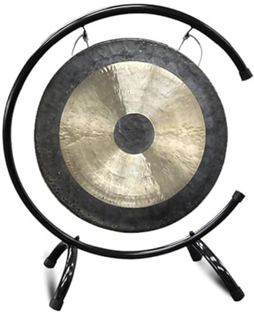 Chau Gong with Stand and Wooden Beater - Traditional Chinese Gong for Large Performances and Symphony Orchestra
