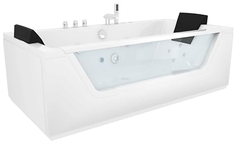 Whirlpool mit Reinigungsfunktion Pool Badewanne Wanne AcquaVapore W83-C-SC 180x55
