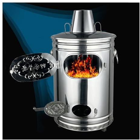 Incinerador Portátil Incinerador de Exterior con Chimenea Acero Inoxidable Incinerador de Jardín Diseño de Reposapiés Elevado Quemador de Papel Doméstico Sin Humo(31x31x57cm/12.2x12.2x22.4)