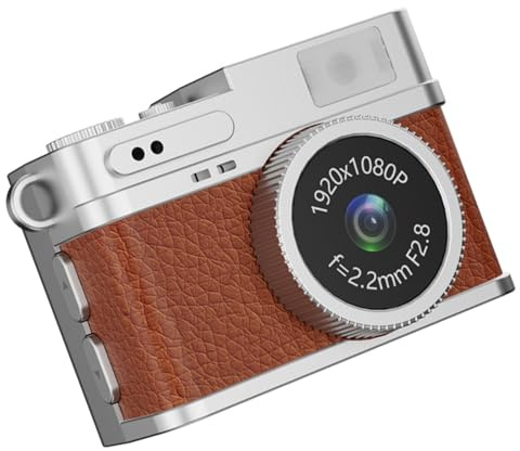 Appareil photo vintage de poche 38 mm Design compact Résolution vidéo 1080p Écran couleur Simple Système d'opération 4 boutons Caméra vintage