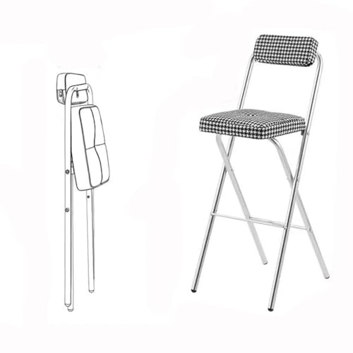 OPOLDBDMAC Sedia Pieghevole Moderna, Sedie da Cucina, Sgabello da Ufficio Portatile Pieghevole, Sgabelli da Bar Alti Pieghevoli per Adulti, Impermeabili(Multi-Colored,65cm/25.6in)