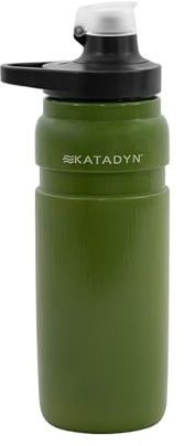 Katadyn BeFree AC Bottle 0.7L Green Outdoor Trinkflasche mit 2-fach Wasserfilter ultraleicht | Hohlfaser und Aktivkohle | Fahrrad Camping Wandern Trekking Reisen | BPA-frei (Grün)