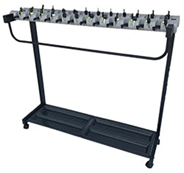 ZJXANOZ Space Saving Umbrella Stand Rack,Metal Making Professional Lock Brakeable Universal Wheel Integrated Basin Indoor Simple and Modern, 5 Sizes (Black 107X37X87CM)