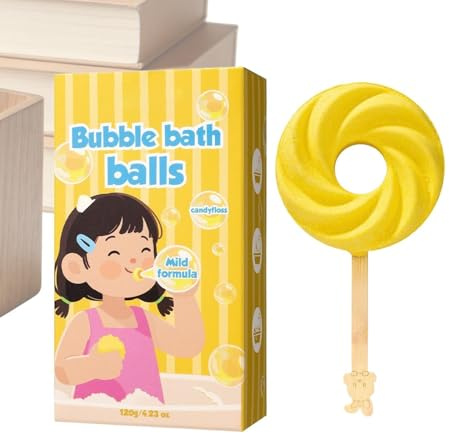 Bolle da Bagno per Adulti Pallina da Doccia Effervescente a Forma di Lecca | 6 Pezzi di Bombe da Bagno Schiumose Per Donna, Uomo, Ragazza, Famiglia
