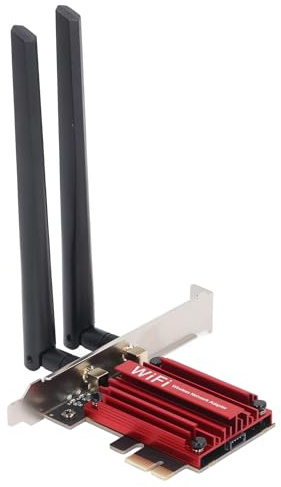 Cuifati WiFi 6 PCIe WiFi-Karte, PCIe Wireless-Netzwerkkarte, Dualband-PC-Wireless-Karte mit Bluetooth 5.2, Geringe Latenz, WPA3, Low-Profile-Halterung, für Window 10/11