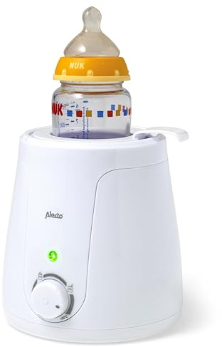 Alecto BW-70 Baby Flaschenwärmer - Erwärmen und Auftauen - stufenlos einstellbare Temperatur - und LED Indikator - weiß