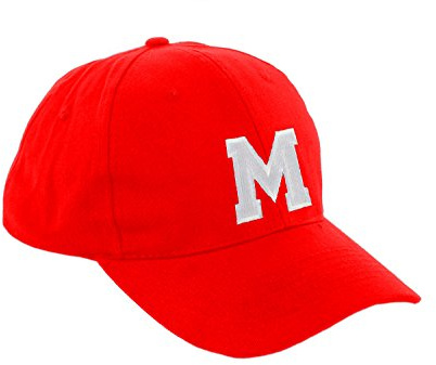 morefaz Unisex pojkar flickor mössa baseball cap röd hatt barn keps alfabet A-Z TM, M, One size