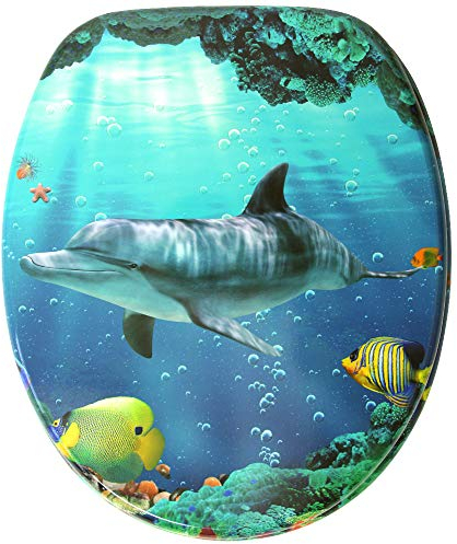 Sanilo WC Sitz, hochwertiger Toilettendeckel, einfache Montage, stabile Scharniere, Delphine