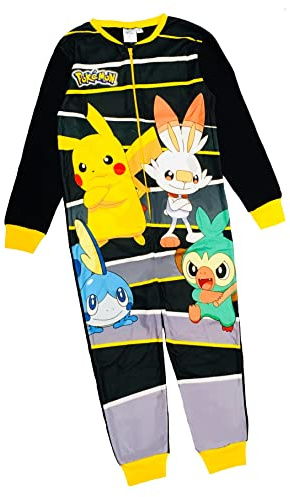 Pokémon Combinaison pour garçon de 4 à 12 ans, Noir , 7-8 ans