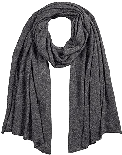 PIECES Damen Pcdebbie Wool Long Scarf Noos Bc, Dark Grey Melange, Einheitsgröße