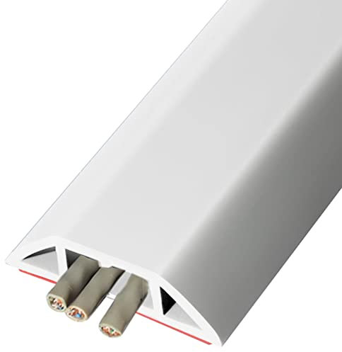 Kabelkanal Kabelschlauch Kabelmanagement Kabelunterbrecher für Bodenkabel, Wasserdicht dick PVC abziehen und aufkleben Kabelmanagement, Lager Teppich, Tier-/Kinderschutz