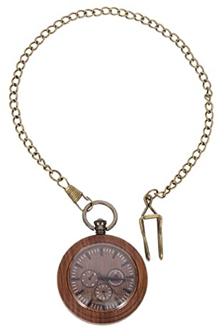 Gatuida Retro Taschenuhr mit Glas und Legierung Dekorative Herren Taschenuhr mit Kette für Täglichen Gebrauch und Besondere Anlässe