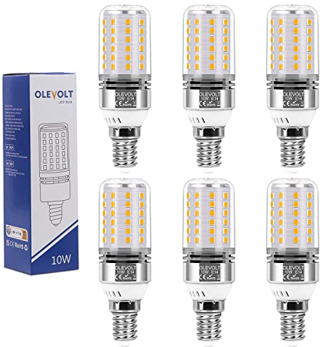 OLEVOLT E14 LED Lampe Warmweiß 10W 2700K E14 LED Glühbirne Maiskolben 1200LM Ersatz für 80W Glühlampe LED Mais Birne Nicht Dimmbar Maiskolben Birnen Edison-Schraube Kerze Leuchtmittel 6er-Pack