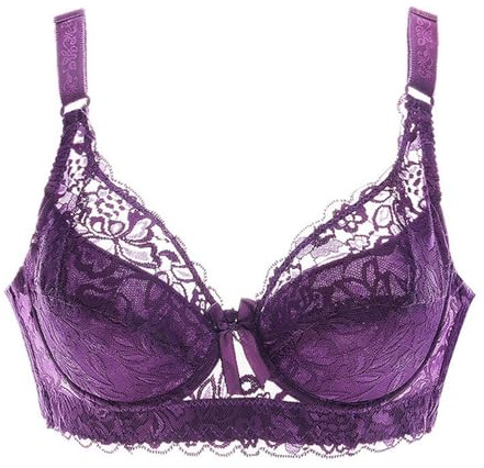 Necalisi Dirndl Push up Lila Damen Minimizer Große Größen Ungepolstert Spitzen BH - mit Bügel Vollschalen Pushup BH Damen 75B