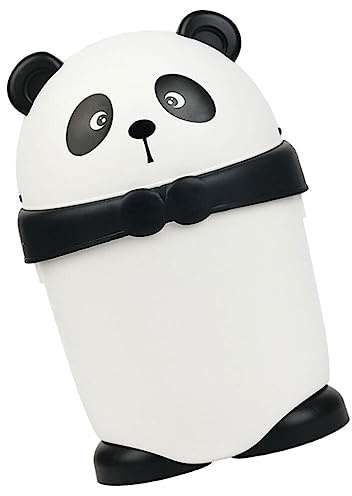 Yardwe Cartoon Panda Mülleimer Mit Deckel Kleiner Müllbehälter Für Kinderzimmer Schlafzimmer Und Küche Kompakter Kunststoff Abfalleimer Für Zuhause