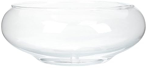 Warmhm Vase Bol à Poissons Transparent Bol à Bulles Conteneur Plastique Arrondi et Bas Pot pour Plantes Aquatiques Pot pour Jonquilles Hydroponique pour Aquarium