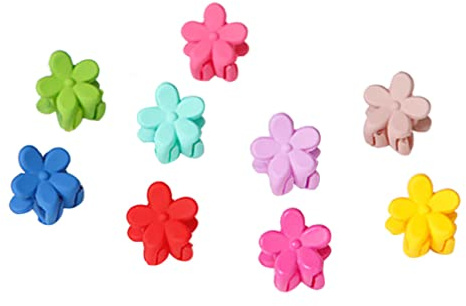 POPETPOP Mini Hårklämmor 50 Pack Baby Girl Håraccessoarer Delikat Blomsterdesign Slumpmässigt