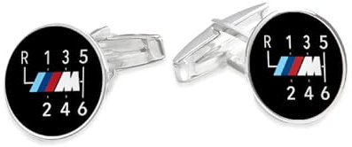 Gemelos plata redondos. Diseño de caja de cambio de coches Gemelos para Bodas, eventos, fiesta. Gemelos Camisa Traje Esmoquin con diseño automoción. Regalo día del padre, novio, regalo padrino.