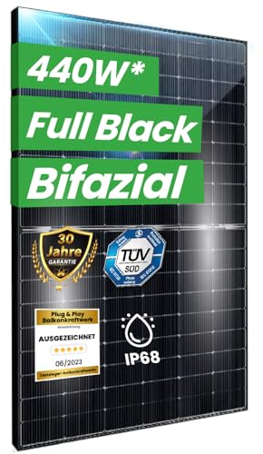 Solarmodul 440W Bifazial Glas-Glas Photovoltaik Solarpanel (2x 440W Solarmodul)